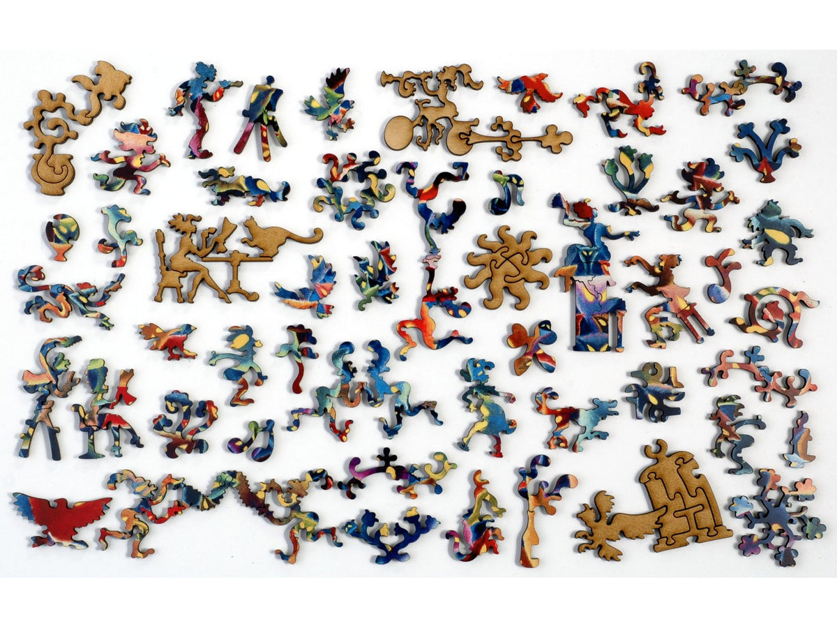 The whimsy pieces that can be found in the puzzle, A Plethora of Cats.