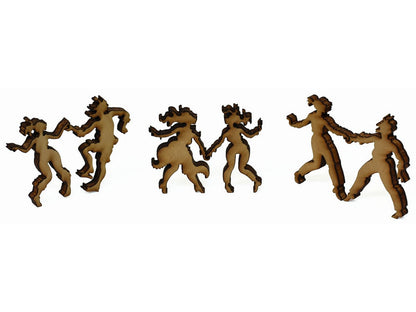 A closeup of three couples dancing.