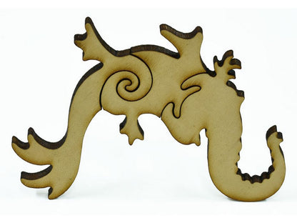 A closeup of pieces in the shape of a fish.