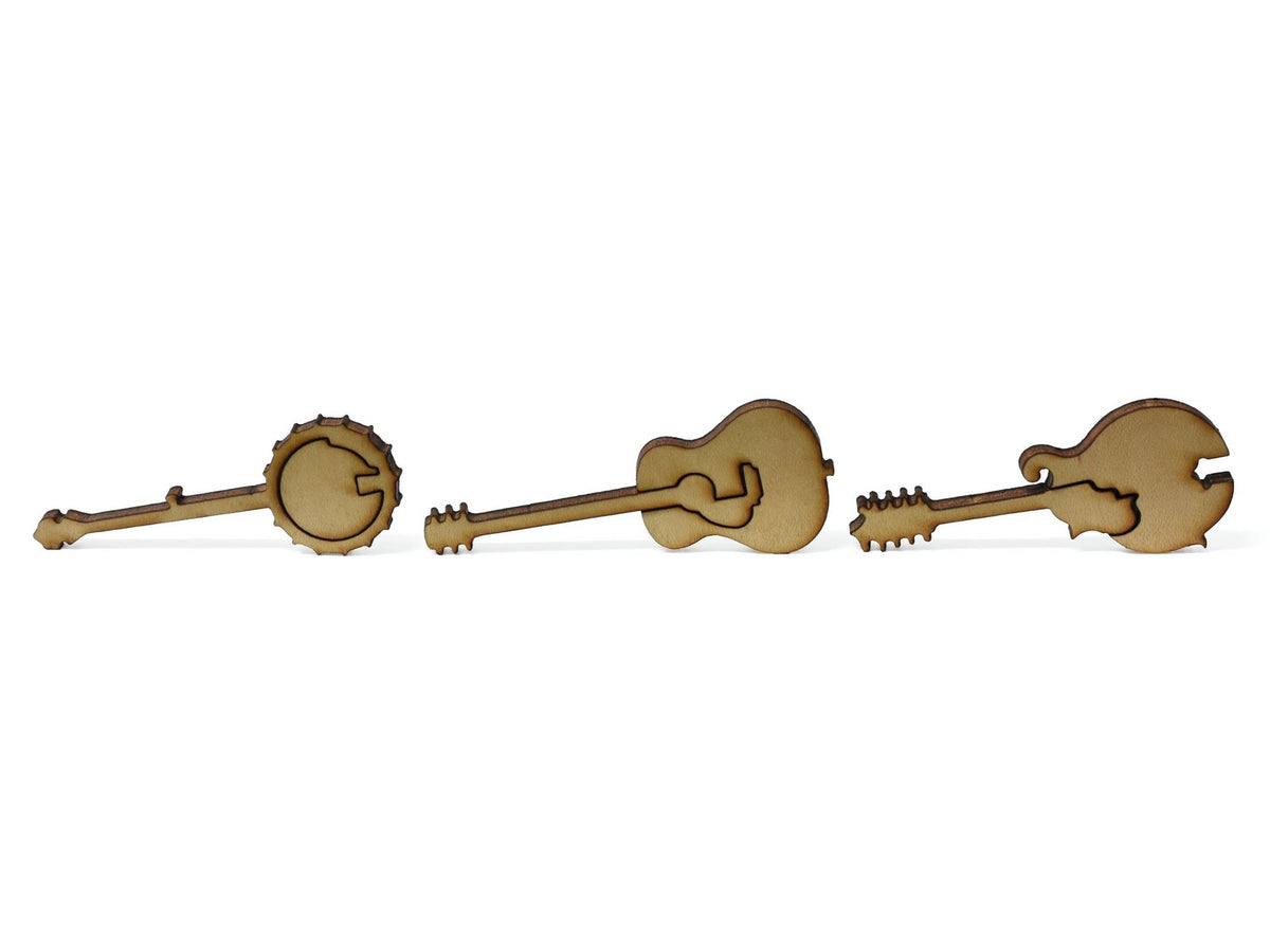 A closeup of pieces showing musical instruments.