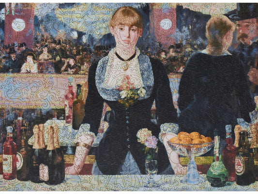 The front of the puzzle, A Bar at the Folies-Bergère.