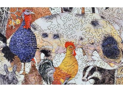 A closeup of the front of the puzzle, A Tasty Treat, showing the detail in the pieces.