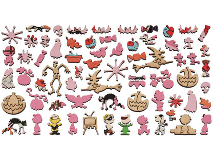 The whimsy pieces that can be found in the puzzle, Alright, Alright, Let's Bob for Apples.