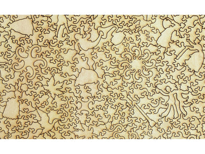 A closeup of the back of the puzzle, April in Paris.