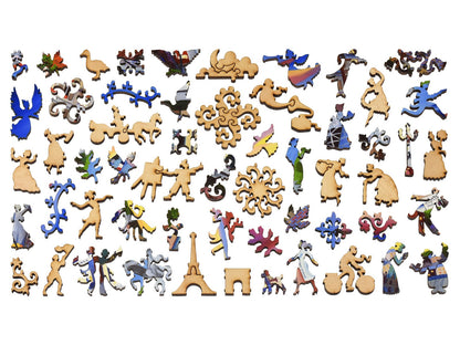 The whimsies that can be found in the puzzle, April in Paris.