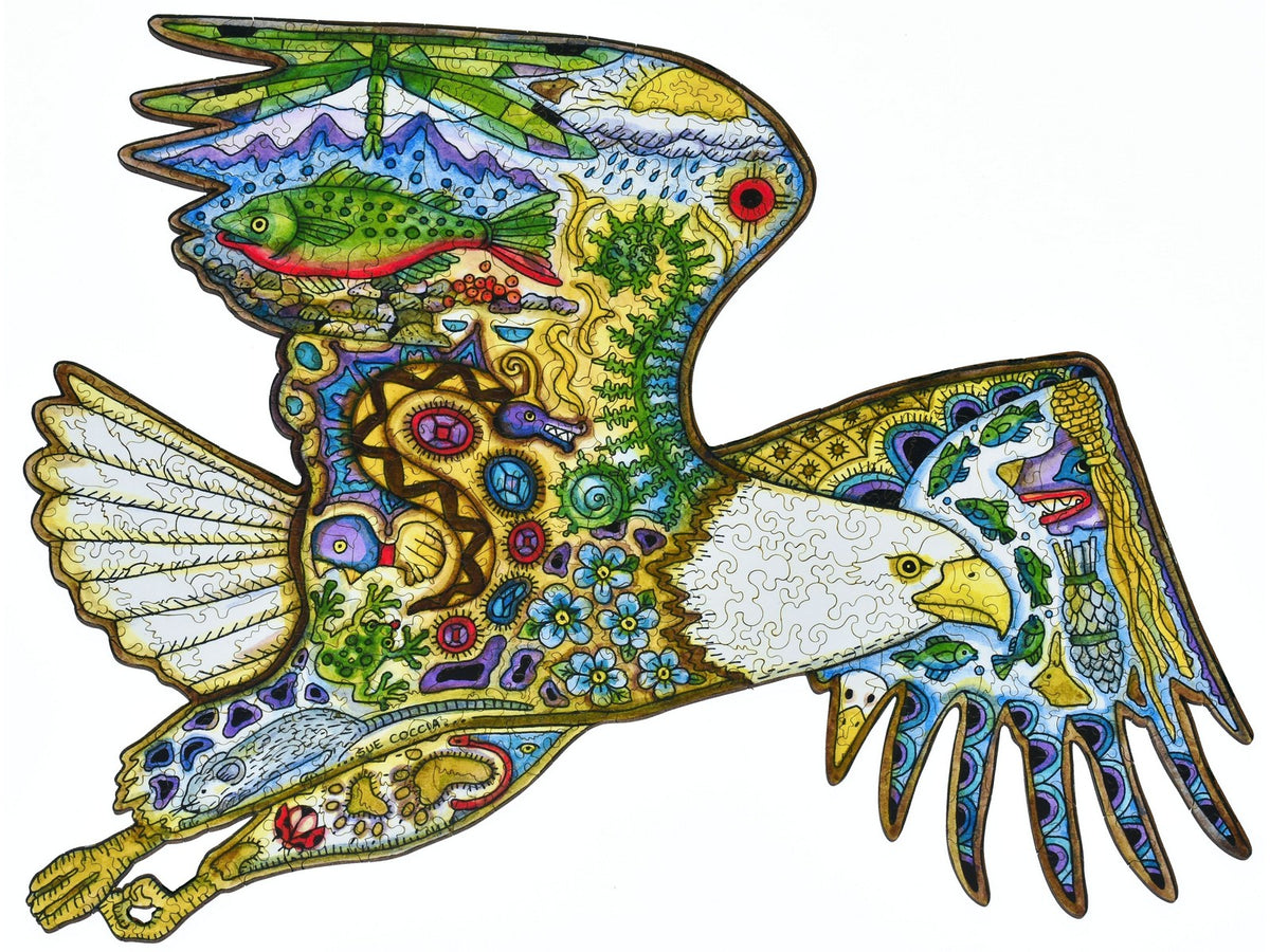 The front of the puzzle, Bald Eagle.