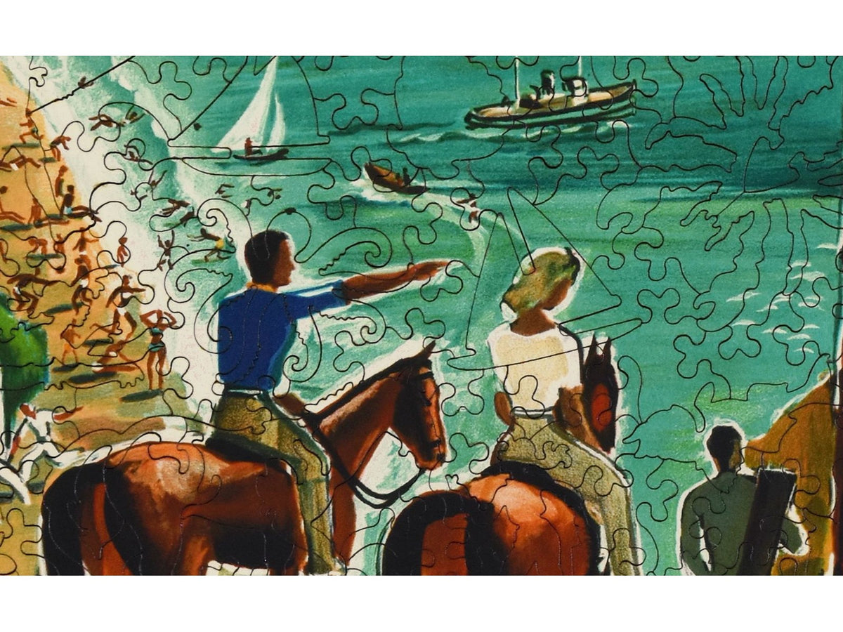 A closeup of the front of the puzzle, The Basque Coast.