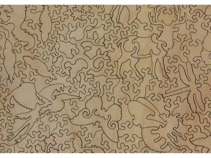 Second image for A closeup of the back of the puzzle, Black Bear, showing the detail in the pieces.