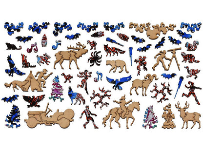 The whimsies that can be found in the puzzle, Black Canyon.