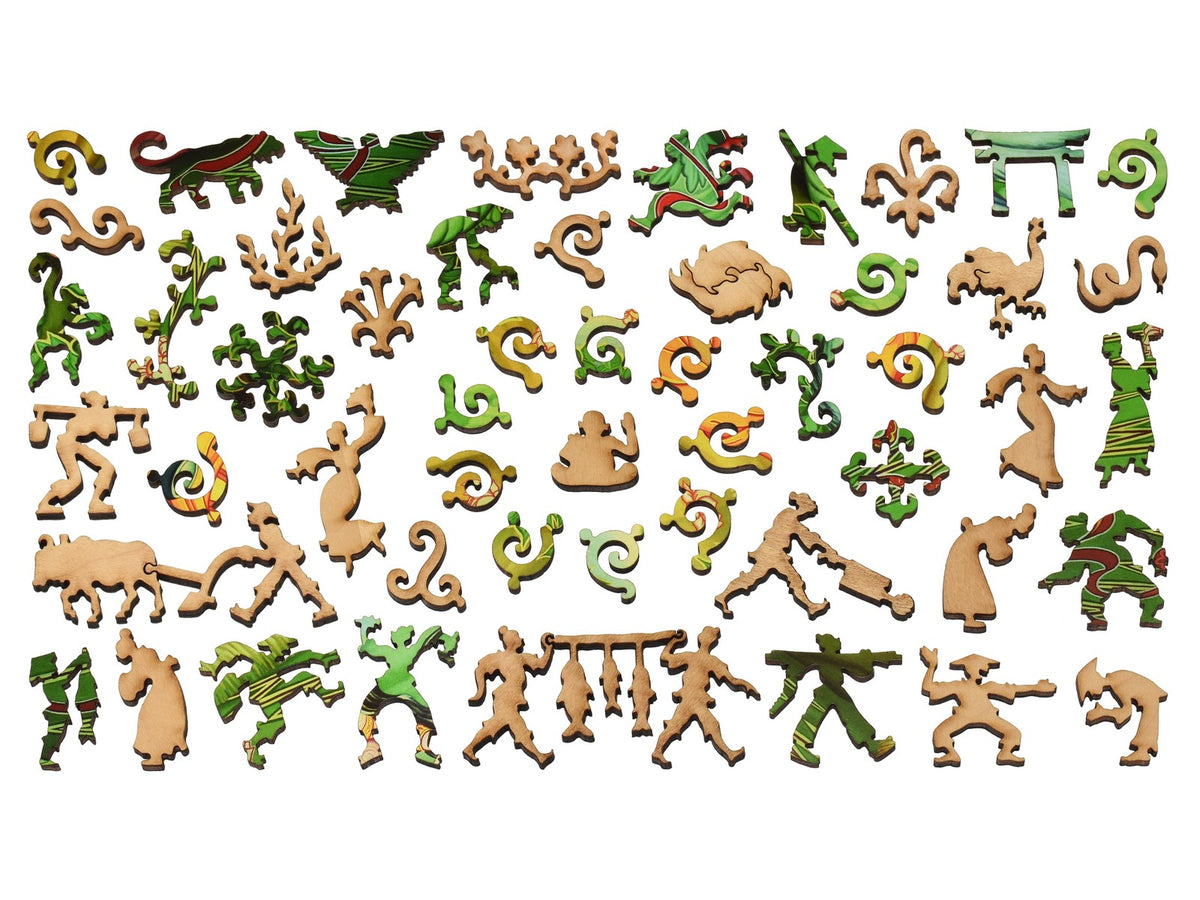 The whimsies that can be found in the puzzle, Buddha.