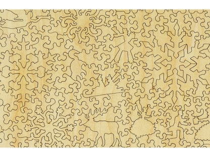 A closeup of the back of the puzzle, Cachats Majestic Chamonix.