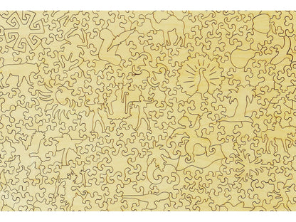 A closeup of the back of the puzzle, Carpet Merchant.