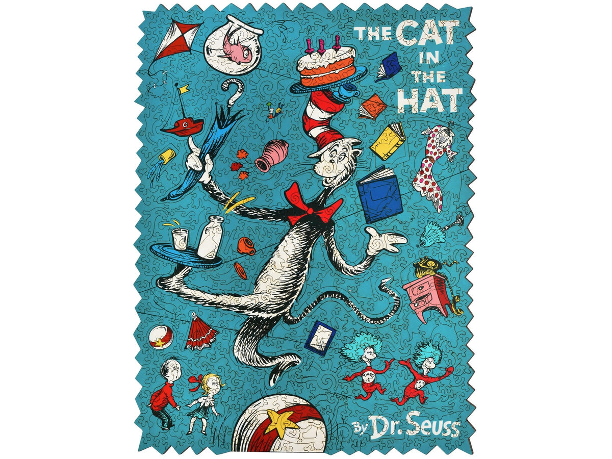 The front of the puzzle, The Cat in the Hat.