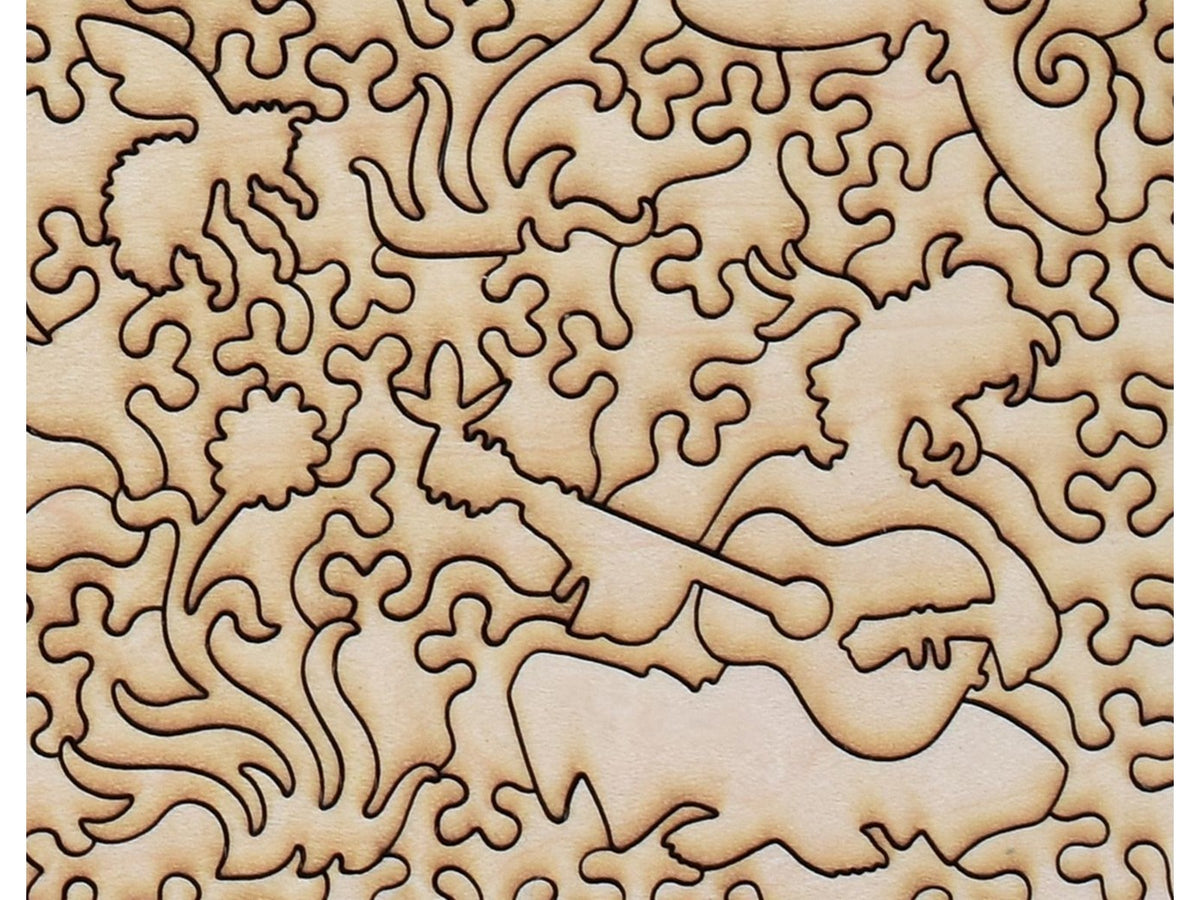 Second image for A closeup of the back of the puzzle, Chautauqua Trail, showing the detail in the pieces.