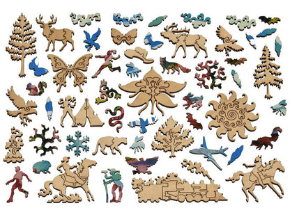 The whimsies that can be found in the puzzle, Colorado United Airlines.