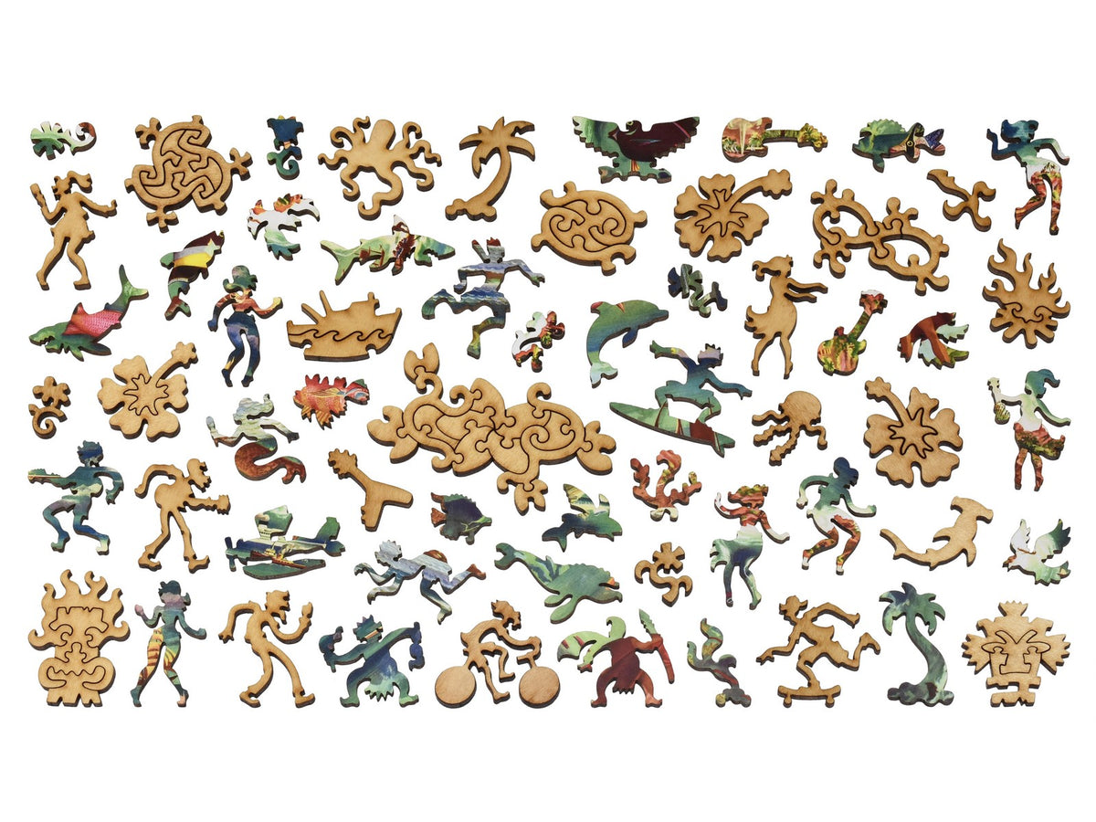 The whimsies that can be found in the puzzle, Dole Map of the Hawaiian Islands.