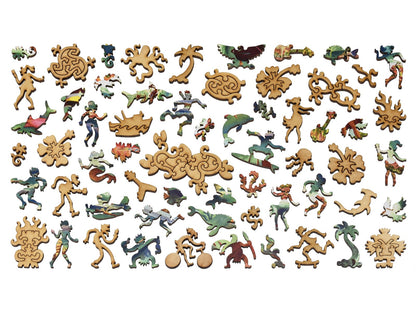 The whimsies that can be found in the puzzle, Dole Map of the Hawaiian Islands.