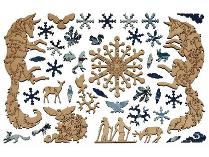 The whimsies that can be found in the puzzle, Foxes in the Moonlight.