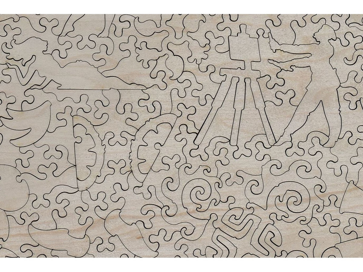 Second image for A closeup of the back of the puzzle, Gauguin's Studio showing the detail in the pieces.