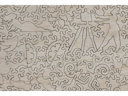 Second image for A closeup of the back of the puzzle, Gauguin's Studio showing the detail in the pieces.