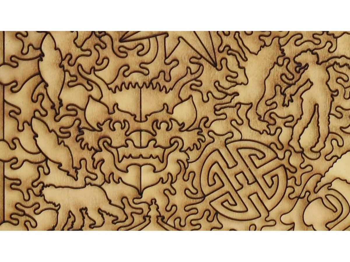 A second closeup of the back of the puzzle, Grand Circuit Des Capitales, showing the detail in the pieces