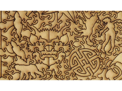 A second closeup of the back of the puzzle, Grand Circuit Des Capitales, showing the detail in the pieces