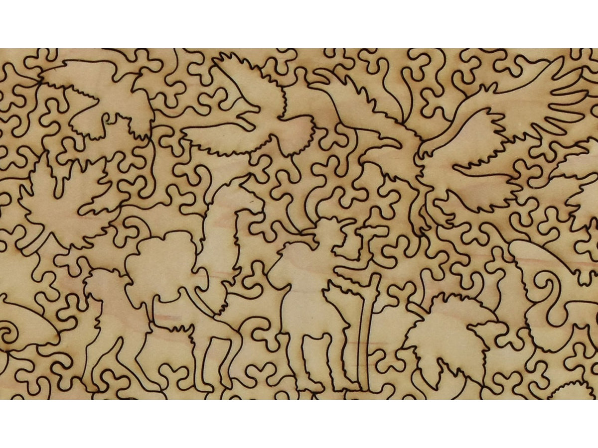 Second image for A closeup of the back of the puzzle, Hello Dolly, showing the detail in the pieces.