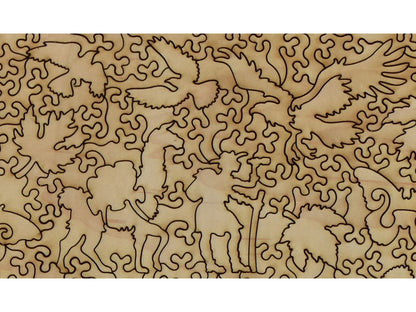Second image for A closeup of the back of the puzzle, Hello Dolly, showing the detail in the pieces.