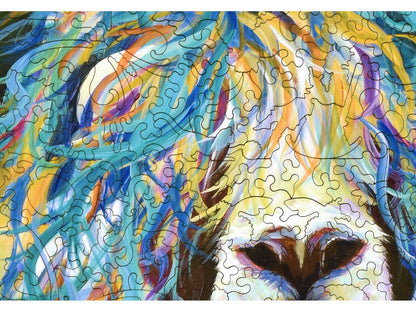 A closeup of the front of the puzzle, Hello Dolly.