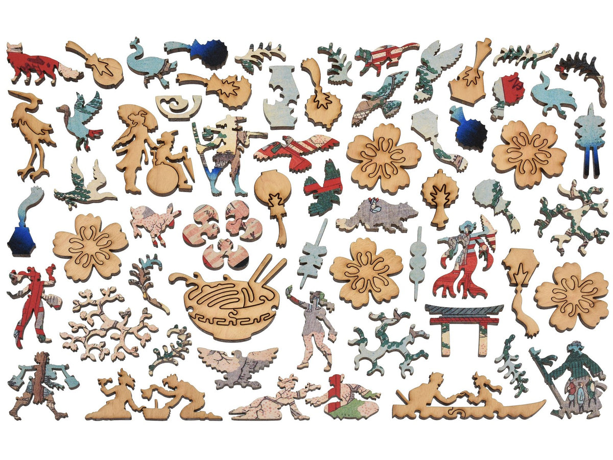 The whimsies that can be found in the puzzle, Kiyomizu Hall.