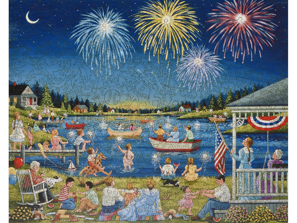 The front of the puzzle, Lakeside on the Fourth.