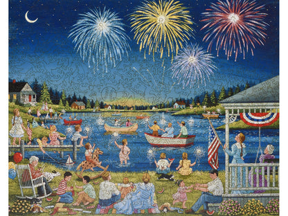 The front of the puzzle, Lakeside on the Fourth.
