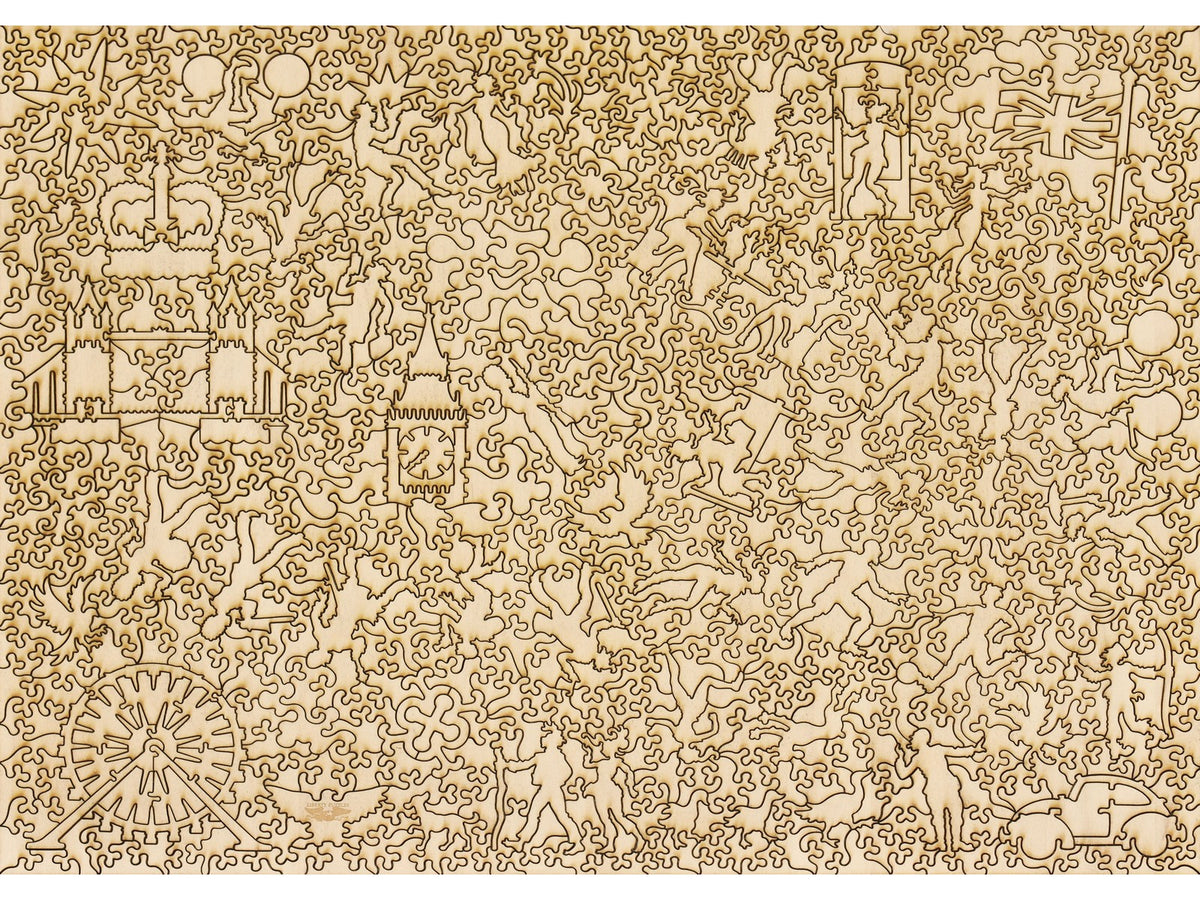 The back of the puzzle, London Xplorer Map.