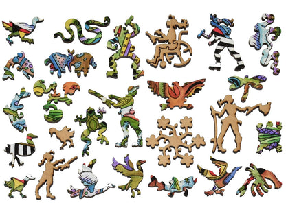 The whimsies that can be found in the puzzle, Loon.