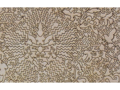 A second closeup of the back of the puzzle, Machu Picchu, showing the detail in the pieces.