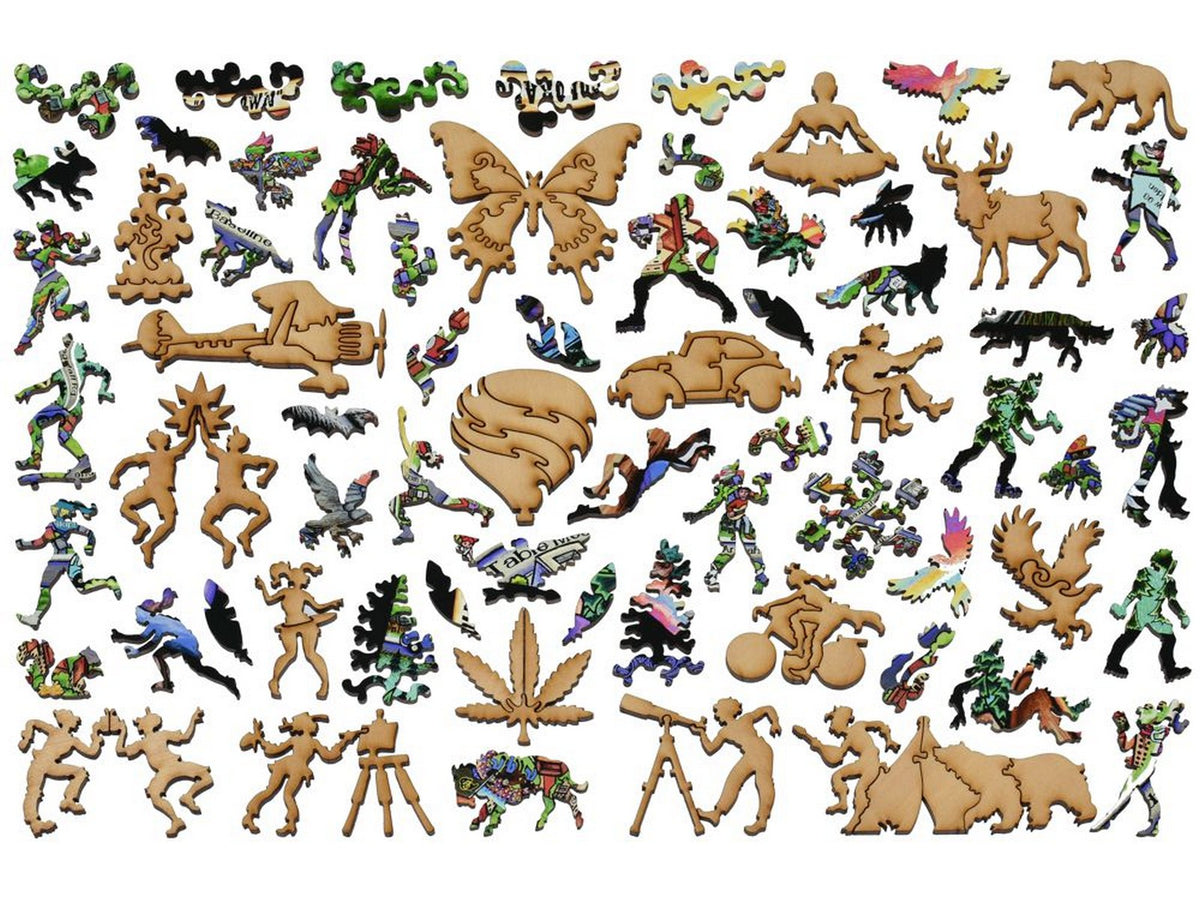 The whimsies that can be found in the puzzle, Map of "Old Town" Boulder, Colorado.