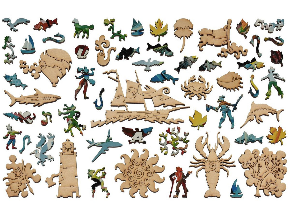The whimsies that can be found in the puzzle, New England United Airlines.