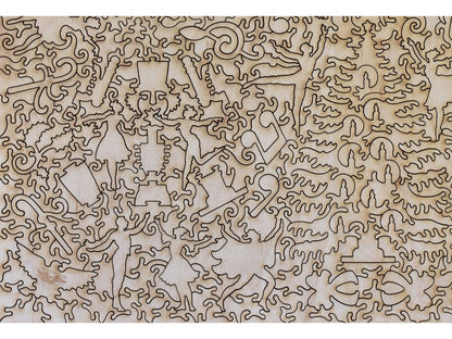 A closeup of the back of the puzzle, Tchaikovsky's Nutcracker Stage.
