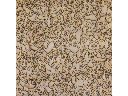 The back of the puzzle, Owl and Cherry Branch.