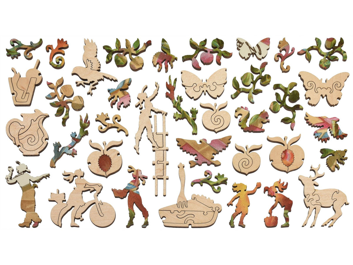 The whimsies that can be found in the puzzle, Palisade Peach Basket.