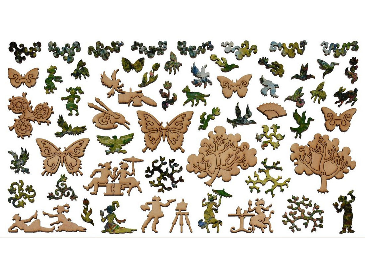 The whimsies that can be found in the puzzle, Landscape: The Parc Monceau.