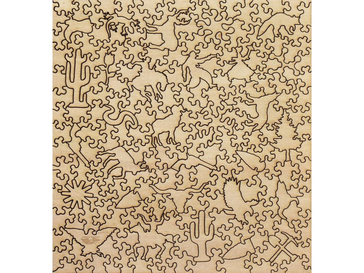 The back of the puzzle, Pines - Grand Canyon.