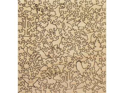 The back of the puzzle, Pines - Grand Canyon.