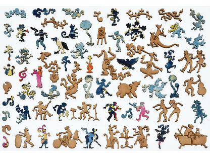 The whimsies that can be found in the puzzle, Relaxed in Spite of It.