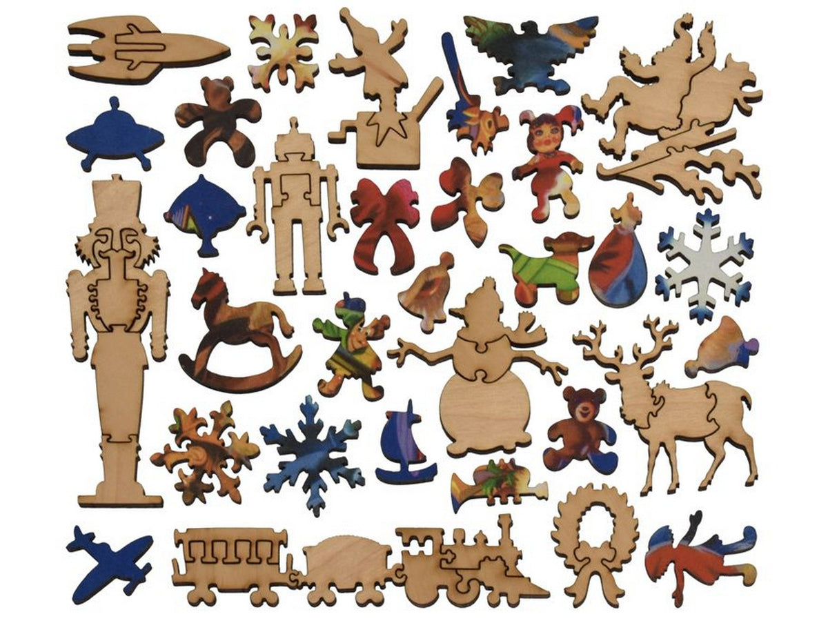 The whimsies that can be found in the puzzle, Santa's Toboggan Ride.