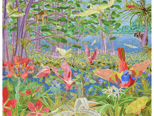 The front of the puzzle, Spring in the Everglades.