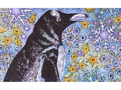 A closeup of the front of the puzzle Star Gazing.
