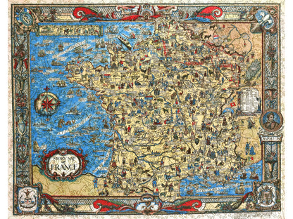 The front of the puzzle, A Story Map of France.