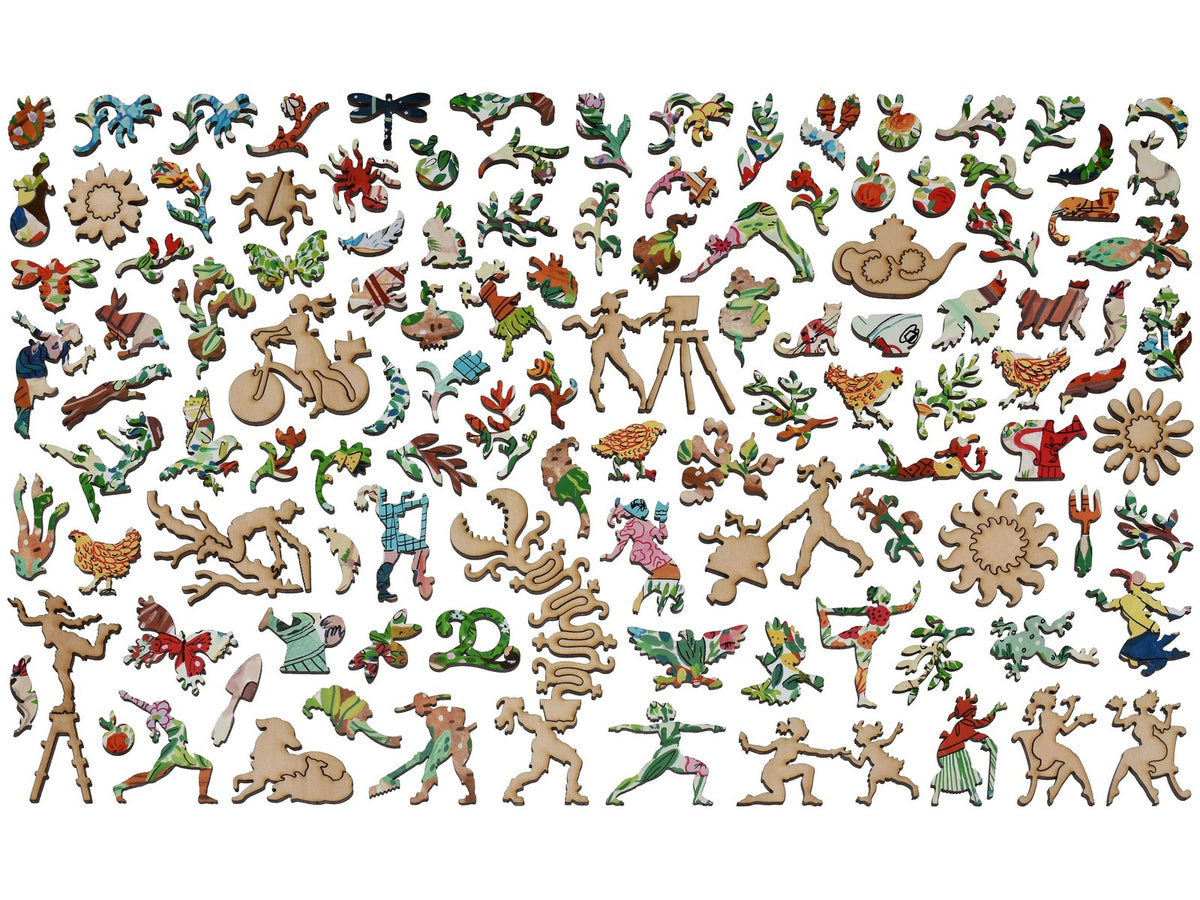 The whimsy pieces that can be found in the puzzle, Summer Dreams.