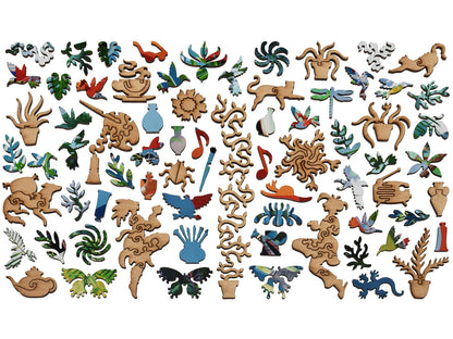 The whimsy pieces that can be found in the puzzle, Sunspots.